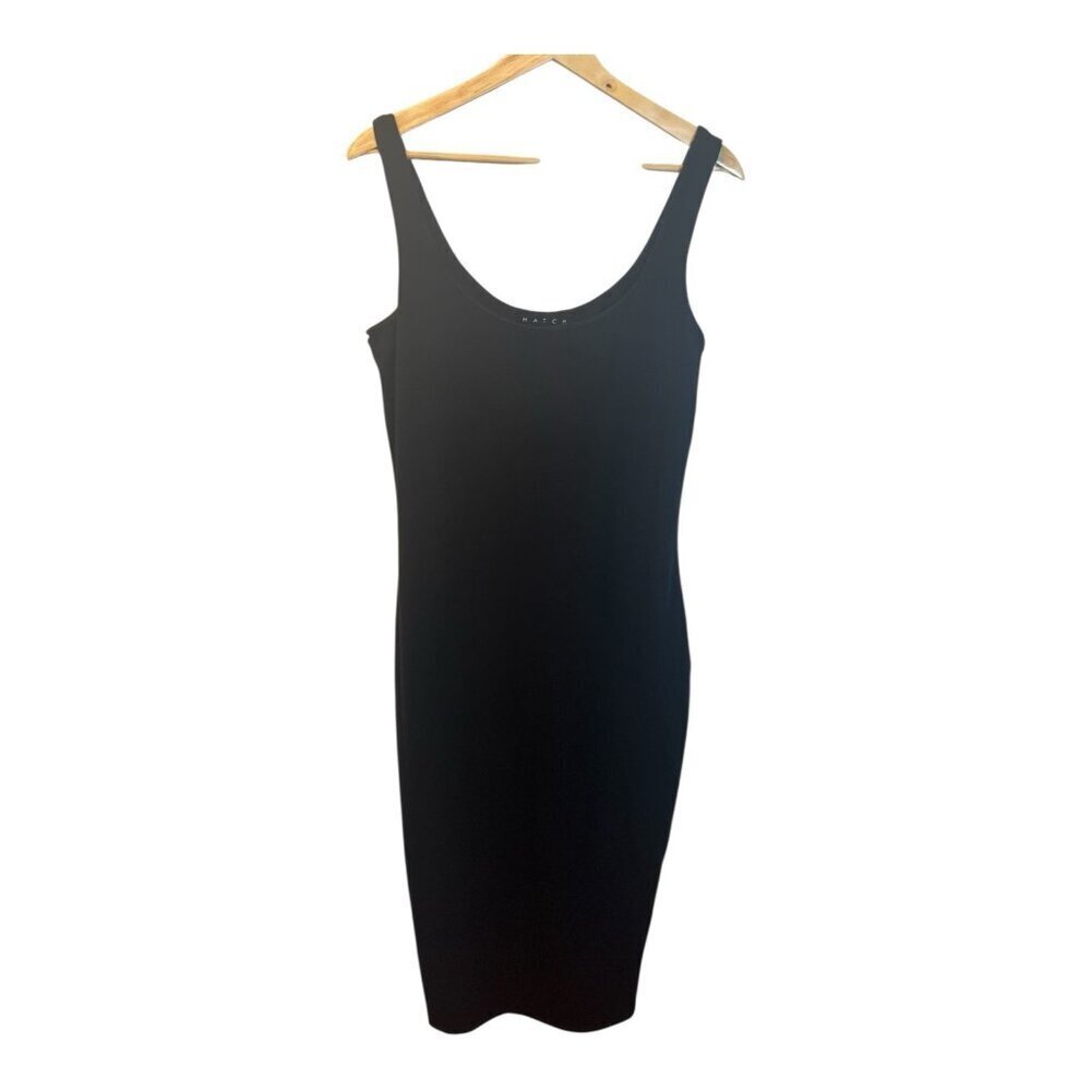 Hatch The Body Tank Dress Large Midi Black Maternity Bodycon Shelf Bra Bamboo - Picture 4 of 6